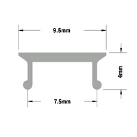 61-050-0 MODULAR SOLUTIONS ALUMINUM COVER PROFILE<br>3M